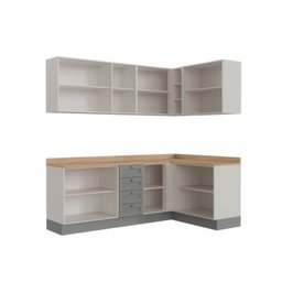 Cozinha Modulada 6 Peças 3 Armários Aéreos e Nichos, 3 Balcões CabeCasa MadeiraMadeira - 8