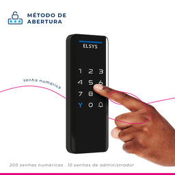 Fechadura Digital de Sobrepor Pop Esf-ds1100v Preta Elsys - 2