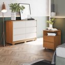 Ver imagem 1 de Conjunto Quarto Adulto 01 Cômoda e 02 Mesas de Cabeceira Ravenna