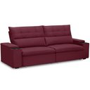 Ver imagem 7 de Sofá Retrátil Reclinável para Sala 4 Lugares 270cm Niels F04 Veludo Vermelho - Lyam Decor