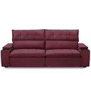 Ver imagem 3 de Sofá Retrátil Reclinável para Sala 4 Lugares 270cm Niels F04 Veludo Vermelho - Lyam Decor