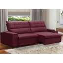 Ver imagem 2 de Sofá Retrátil Reclinável para Sala 4 Lugares 270cm Niels F04 Veludo Vermelho - Lyam Decor