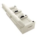 Ver imagem 7 de Poltrona do Papai Reclinável Cinema 3 Lugares Manual Baú Usb Haifa F05 Veludo Bege - Lyam Decor