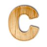 Petisqueira Letra C Tabua com Rebaixo Madeira Pinus Cesta Presente Decoração Mesa Posta - Woodspot - 1