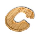 Ver imagem 2 de Petisqueira Letra C Tabua com Rebaixo Madeira Pinus Cesta Presente Decoração Mesa Posta - Woodspot