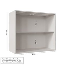 Cozinha Modulada 6 Peças 3 Armários Aéreos e Nichos, 3 Balcões CabeCasa MadeiraMadeira - 9