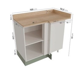 Cozinha Modulada 6 Peças 3 Armários Aéreos e Nichos, 3 Balcões CabeCasa MadeiraMadeira - 17