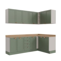 Cozinha Modulada 6 Peças 3 Armários Aéreos e Nichos, 3 Balcões CabeCasa MadeiraMadeira - 7
