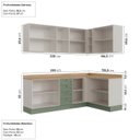 Ver imagem 2 de Cozinha Modulada 6 Peças 3 Armários Aéreos e Nichos, 3 Balcões CabeCasa MadeiraOriginals