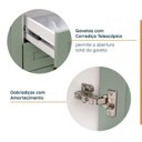 Ver imagem 5 de Cozinha Planejada 6 Peças 3 Armários Aéreos e Nichos, 3 Balcões CabeCasa MadeiraOriginals Verde/Menta