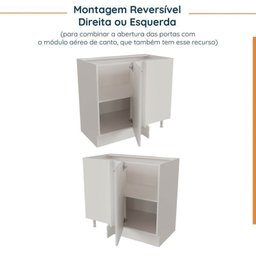 Cozinha Modulada 6 Peças sem Tampo Arizona CabeCasa MadeiraMadeira - 17