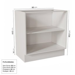 Cozinha Modulada 6 Peças sem Tampo Arizona CabeCasa MadeiraMadeira - 13