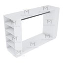 Ver imagem 4 de CABIDEIRO ILHA LOJA M162.2021.B (CABIDEIRO PRATELEIRAS 2 L) MUNDI MOVEIS