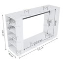 Ver imagem 2 de CABIDEIRO ILHA LOJA M162.2021.B (CABIDEIRO PRATELEIRAS 2 L) MUNDI MOVEIS