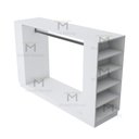 Ver imagem 5 de CABIDEIRO ILHA LOJA M162.2021.B (CABIDEIRO PRATELEIRAS 2 L) MUNDI MOVEIS