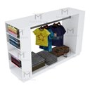 Ver imagem 3 de CABIDEIRO ILHA LOJA M162.2021.B (CABIDEIRO PRATELEIRAS 2 L) MUNDI MOVEIS