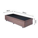 Ver imagem 3 de Base de Box Baú Solteiro 96x203x34cm em Suede