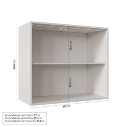 Cozinha Modulada 6 Peças sem Tampo 3 Armários Aéreos e Nichos, 3 Balcões Cabecasa Madeiramadeira - 8