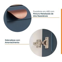 Cozinha Modulada 6 Peças sem Tampo 3 Armários Aéreos e Nichos, 3 Balcões Cabecasa Madeiramadeira - 3