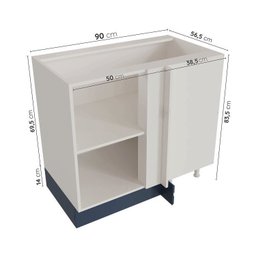 Cozinha Modulada 6 Peças sem Tampo 3 Armários Aéreos e Nichos, 3 Balcões Cabecasa Madeiramadeira - 16