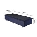 Ver imagem 3 de Base de Box Baú Solteiro 96x203x34cm em Suede