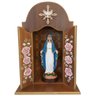 Oratório Capela Porta Fixa e Flores para Imagens de até 22cm Marrom Barroco - Coleção Congonhas - 4