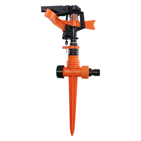 Kit 4 Irrigadores para Jardim Aspersores Giratório Setorial Pulso Reto para Gramado Force Line