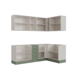 Cozinha Modulada 6 Peças sem Tampo 3 Armários Aéreos e Nichos, 3 Balcões CabeCasa MadeiraMadeira - 7