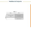 Ver imagem 2 de Lavanderia Modulada 3 Peças 2 Armários Aéreos 1 Balcão 2 Portas CabeCasa MadeiraOriginals Branco