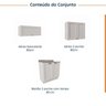 Lavanderia Modulada 3 Peças 2 Armários Aéreos 1 Balcão 2 Portas CabeCasa MadeiraOriginals - 3