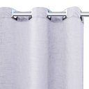 Ver imagem 2 de Cortina Voil Cross Branco Forro Microfibra 3.00 X 2.30 Ilhós Cromado