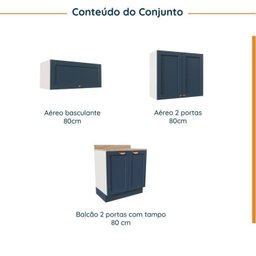 Lavanderia Modulada 3 Peças 2 Armários Aéreos 1 Balcão 2 Portas Cabecasa Madeiramadeira - 3