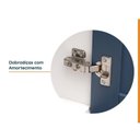 Ver imagem 5 de Lavanderia Planejada 3 Peças 2 Armários Aéreos 3 Portas 1 Balcão Arizona CabeCasa MadeiraOriginals Azul/Branco