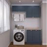 Lavanderia Modulada 3 Peças 2 Armários Aéreos 3 Portas 1 Balcão Arizona CabeCasa MadeiraOriginals - 1