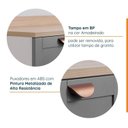 Ver imagem 4 de Lavanderia Modulada 3 Peças 2 Armários Aéreos 1 Balcão 2 Portas CabeCasa MadeiraOriginals Cinza/Branco