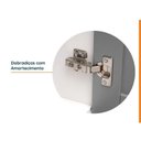 Ver imagem 5 de Lavanderia Modulada 3 Peças 2 Armários Aéreos 1 Balcão 2 Portas CabeCasa MadeiraOriginals Cinza/Branco