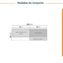 Ver imagem 2 de Lavanderia Modulada 3 Peças 2 Armários Aéreos 1 Balcão 2 Portas CabeCasa MadeiraOriginals Cinza/Branco