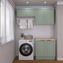 Ver imagem 1 de Lavanderia Modulada 3 Peças 2 Armários Aéreos 3 Portas 1 Balcão Arizona CabeCasa MadeiraOriginals