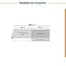 Lavanderia Modulada 3 Peças 2 Armários Aéreos 3 Portas 1 Balcão Arizona CabeCasa MadeiraOriginals - 2