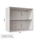 Ver mais imagens de Lavanderia Planejada 3 Peças 2 Armários Aéreos 3 Portas 1 Balcão Arizona CabeCasa MadeiraOriginals Verde/Menta/Branco
