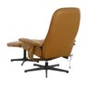 Kit 2 Poltronas Manuais Reclináveis Royale com Massagem Aquecimento Suporte para os Pés PU Caramelo  - 7