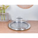 Ver imagem 2 de Boleira Prato para Bolo Inox com Cúpula Acrílico 33cm Pudim