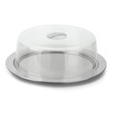 Ver imagem 4 de Boleira Prato para Bolo Inox com Cúpula Acrílico 33cm Pudim