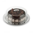 Ver imagem 1 de Boleira Prato para Bolo Inox com Cúpula Acrílico 33cm Pudim