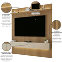 Ver imagem 3 de Painel Frisado para TV até 70 Polegadas com LED 218CMX179CM Cinamomo Off-White