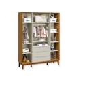 Ver imagem 4 de Quarto de Bebê Berço Evolution + Guarda Roupa Infantil 4P e 3g Areia Savana Classic com Colchão