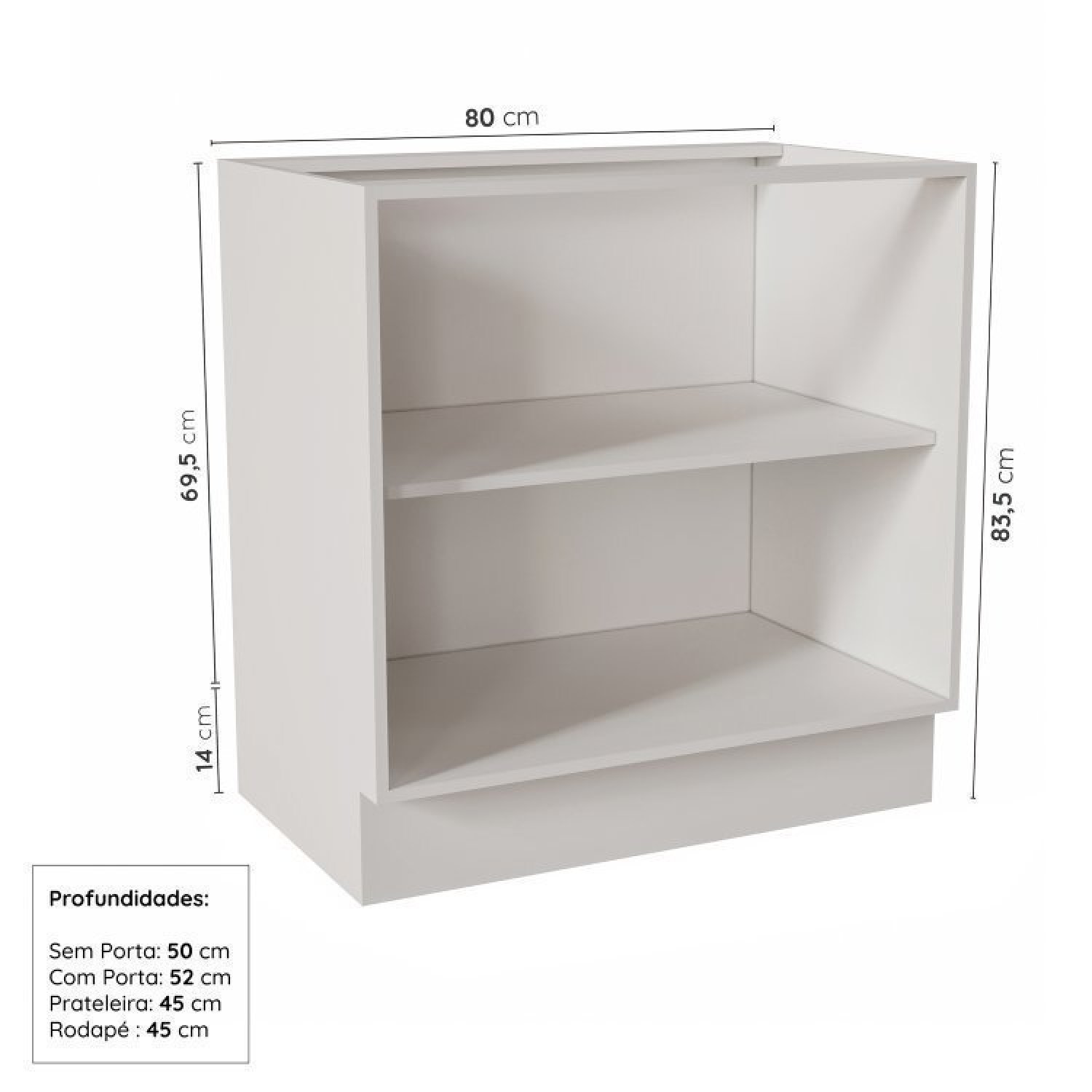 Lavanderia Modulada 3 Peças sem Tampo 2 Armários Aéreos 1 Balcão 2 Portas Cabecasa Madeiramadeira - 8