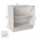 Ver mais imagens de Lavanderia Modulada 3 Peças sem Tampo 2 Armários Aéreos 1 Balcão 2 Portas CabeCasa MadeiraOriginals Branco