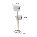 Ver imagem 3 de Kit Banheiro Dourado Future Porta Papel Higiênico Chao Porta Toalha de Bancada 1176dd 1177dd
