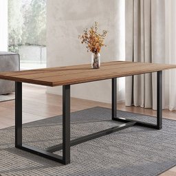 Conjunto de Jantar Mesa 210cm com 2 Bancos Rústico Industrial Lumber CabeCasa MadeiraMadeira - 3